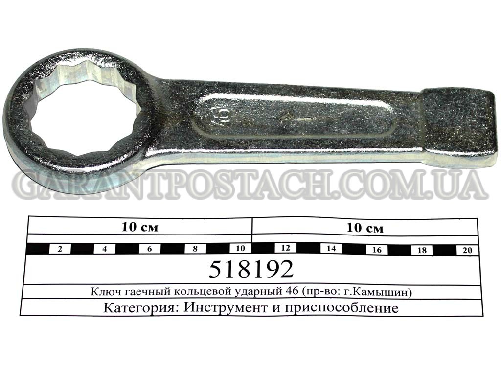 Ключ гаечный кольцевой ударный 46 (пр-во: г.Камышин) 518192